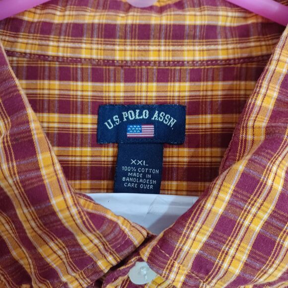 US Polo Assn Mens Shirt XXL Button Up Long Sleeve Pocket Cotton - Picture 4 of 10